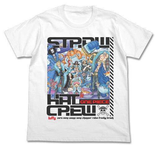 One Piece Straw Hat Crew Full Color T Shirt White Xl Size