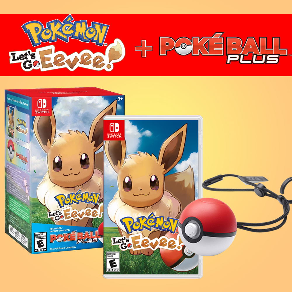 Pokemon Lets Go Eevee Poke Ball Plus Pack