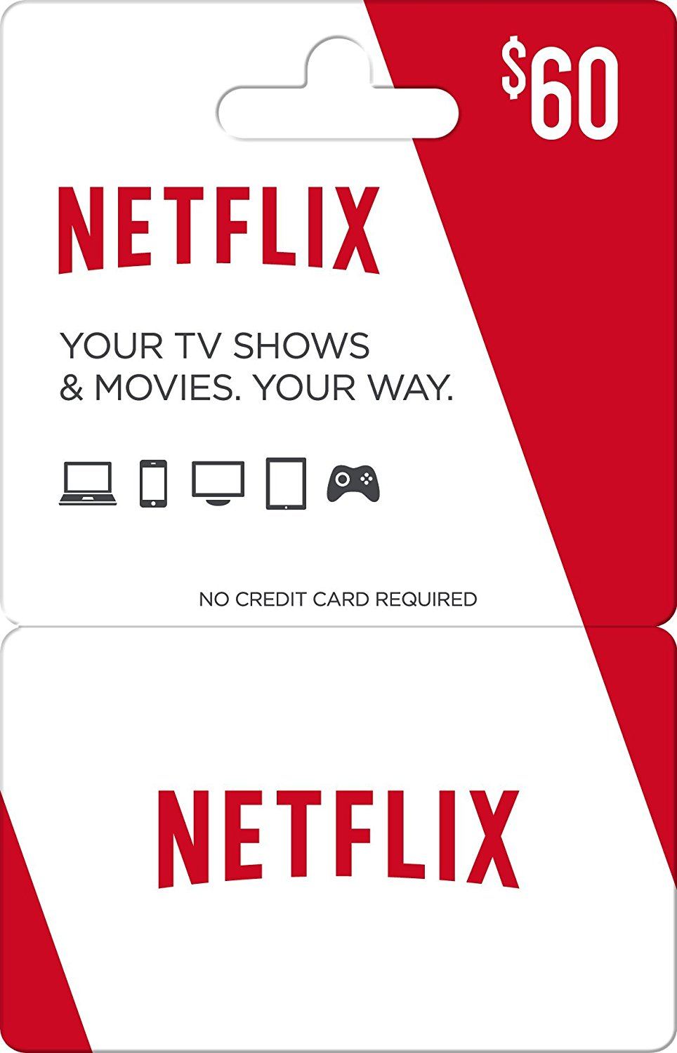 Netflix Gift Card 60 USD US Account digital