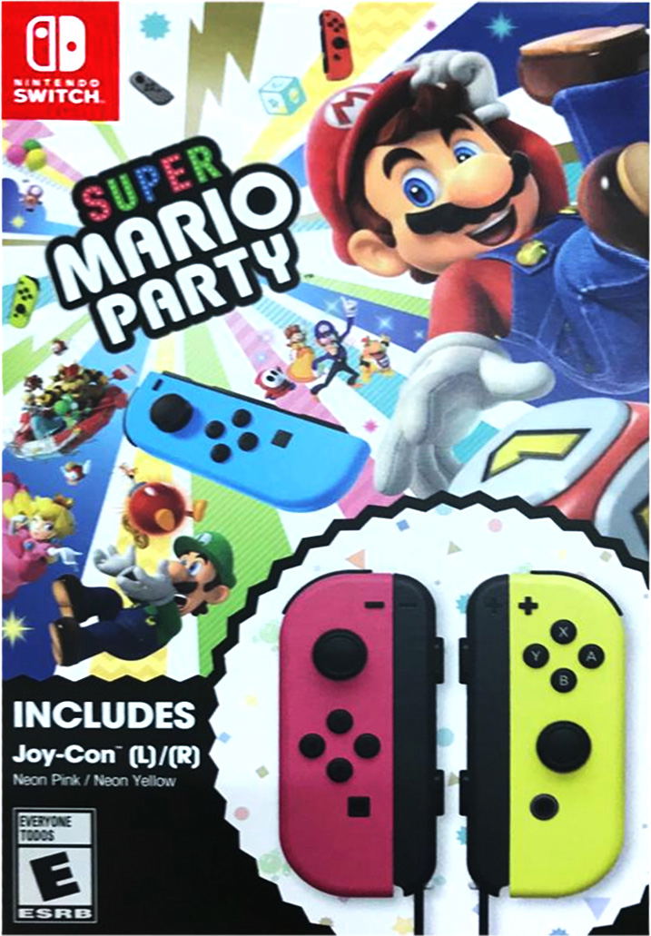 Super Mario Party Joy-Con Bundle (Neon Pink / Neon Yellow) [Limited ...