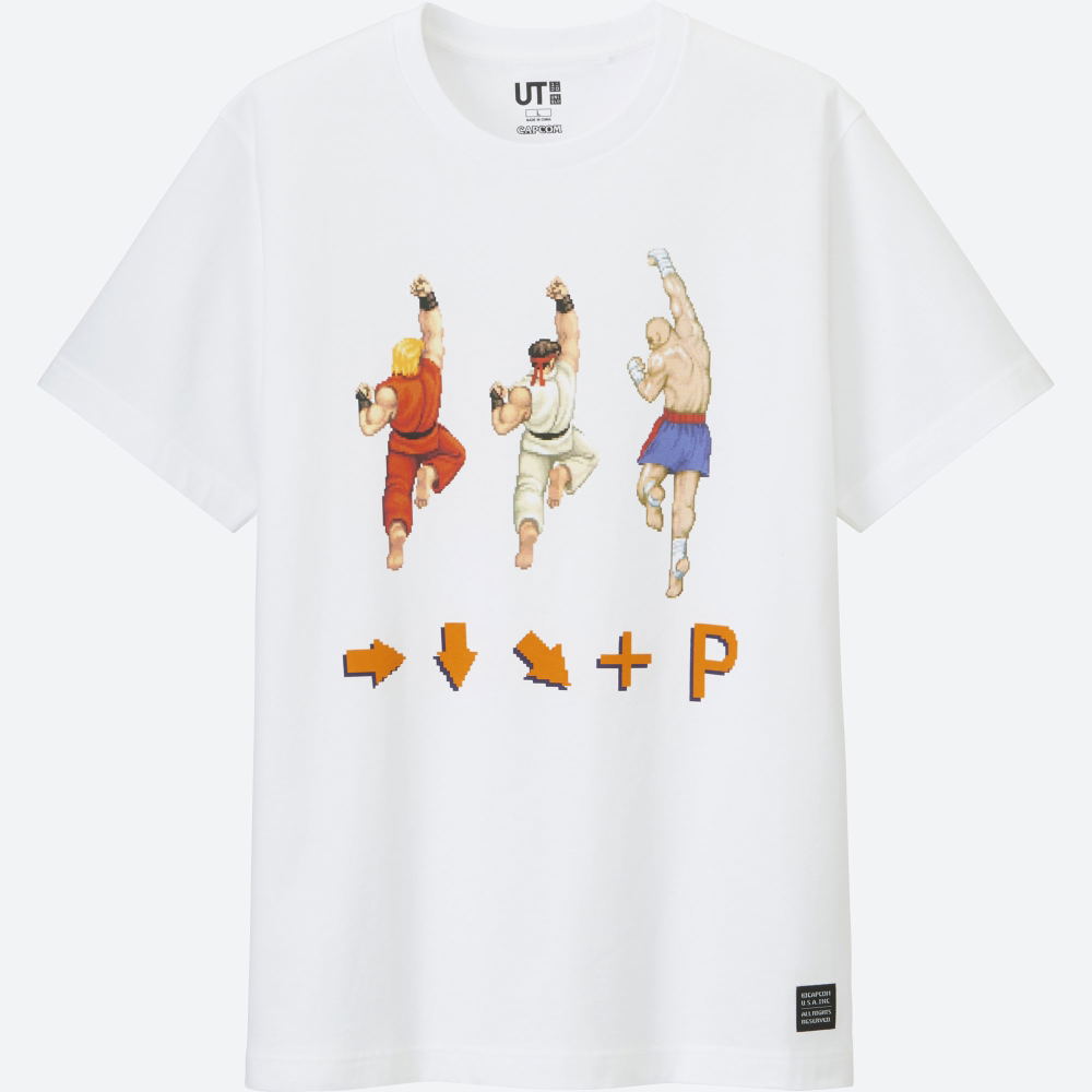 Ut Street Fighter Shoryuken T Shirt White M Size