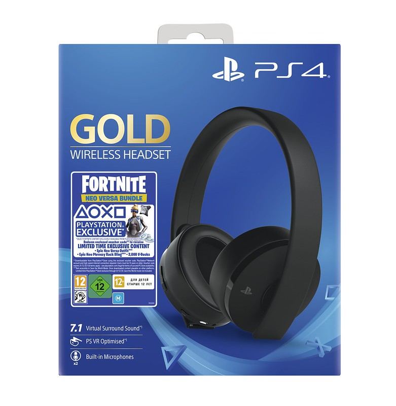 PlayStation Gold Wireless Headset (Black) [Fortnite Neo ...