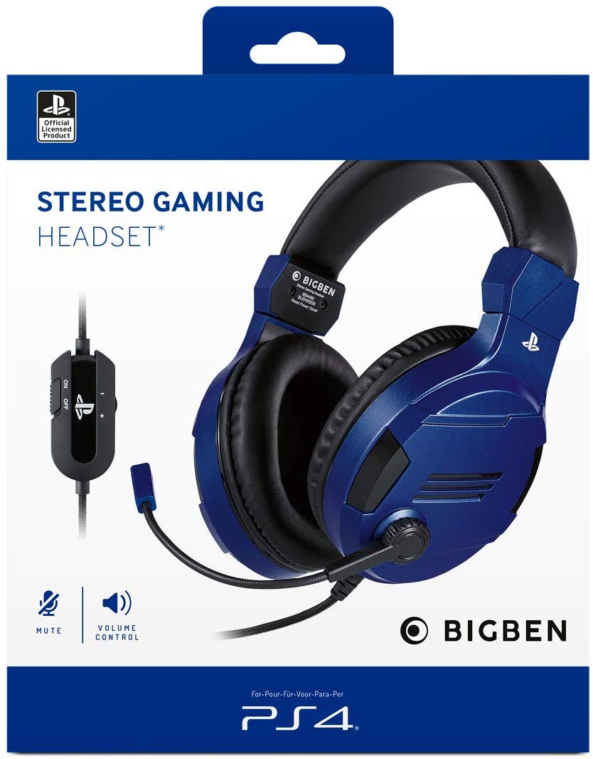 Buy Bigben Stereo Gaming Headset V3 for PS4/PC/MAC (Blue) for Windows, Mac,  PlayStation 4