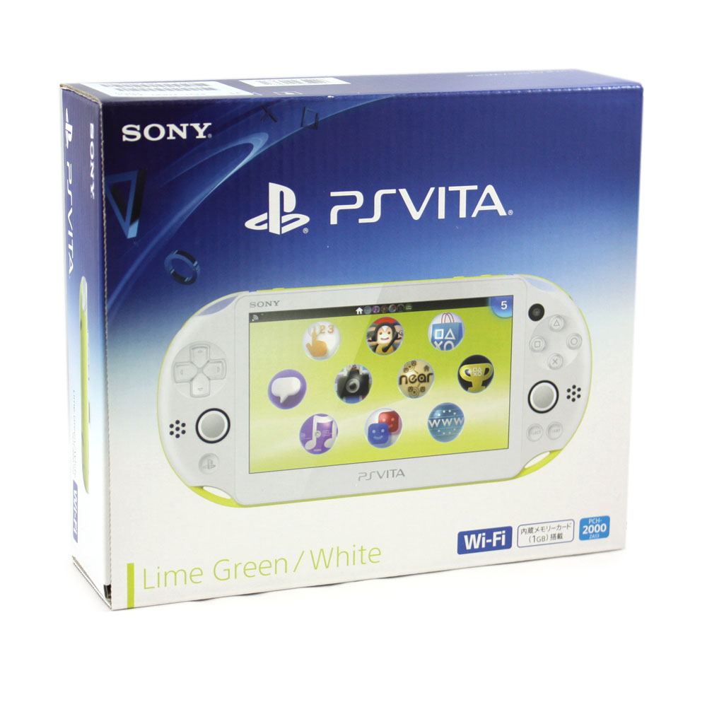 PS Vita PlayStation Vita New Slim Model - PCH-2000 (Lime Green White) (Japan)