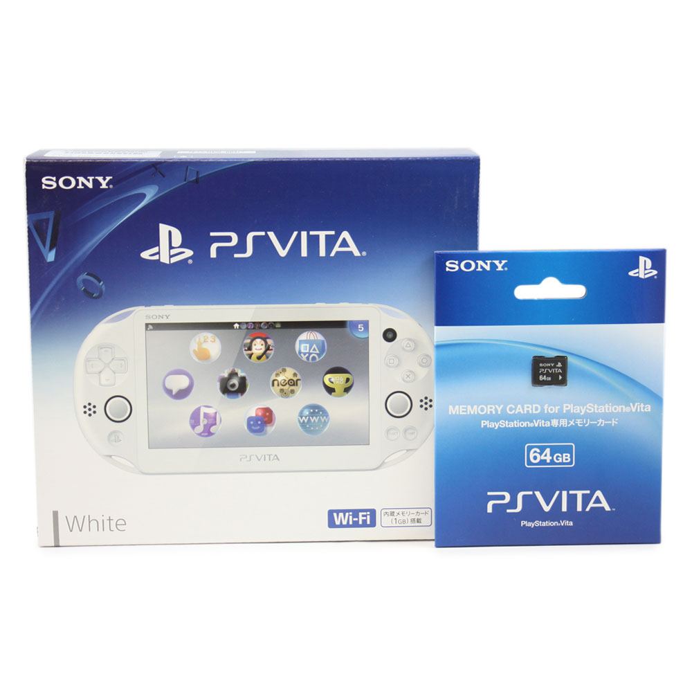 PS Vita PlayStation Vita New Slim Model - PCH-2000 (White) [with 64GB Memory Card] (Japan)