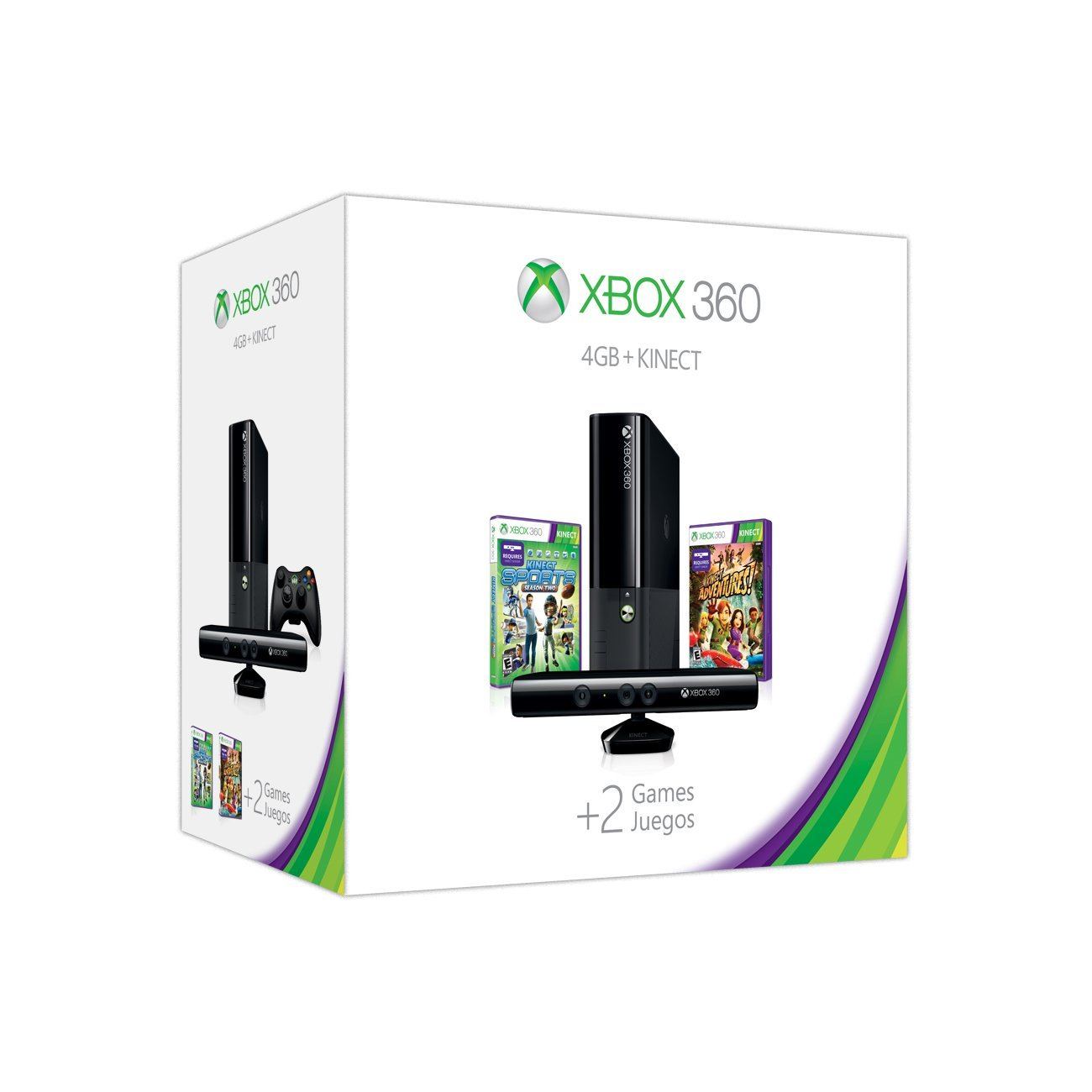 Xbox 360 4GB Kinect Holiday Bundle (Kinect Sports: Season Two & Kinect Adventures Games) (US)