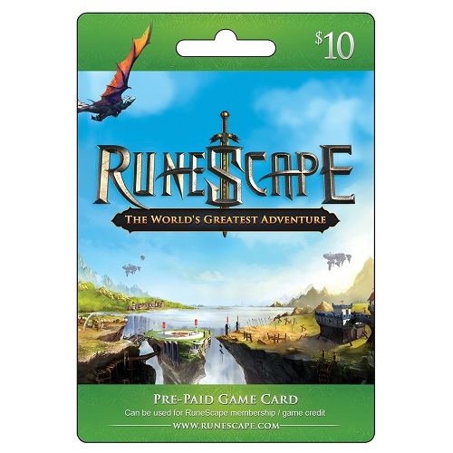 RuneScape Prepaid Game Card (USD 10) Digital (US)