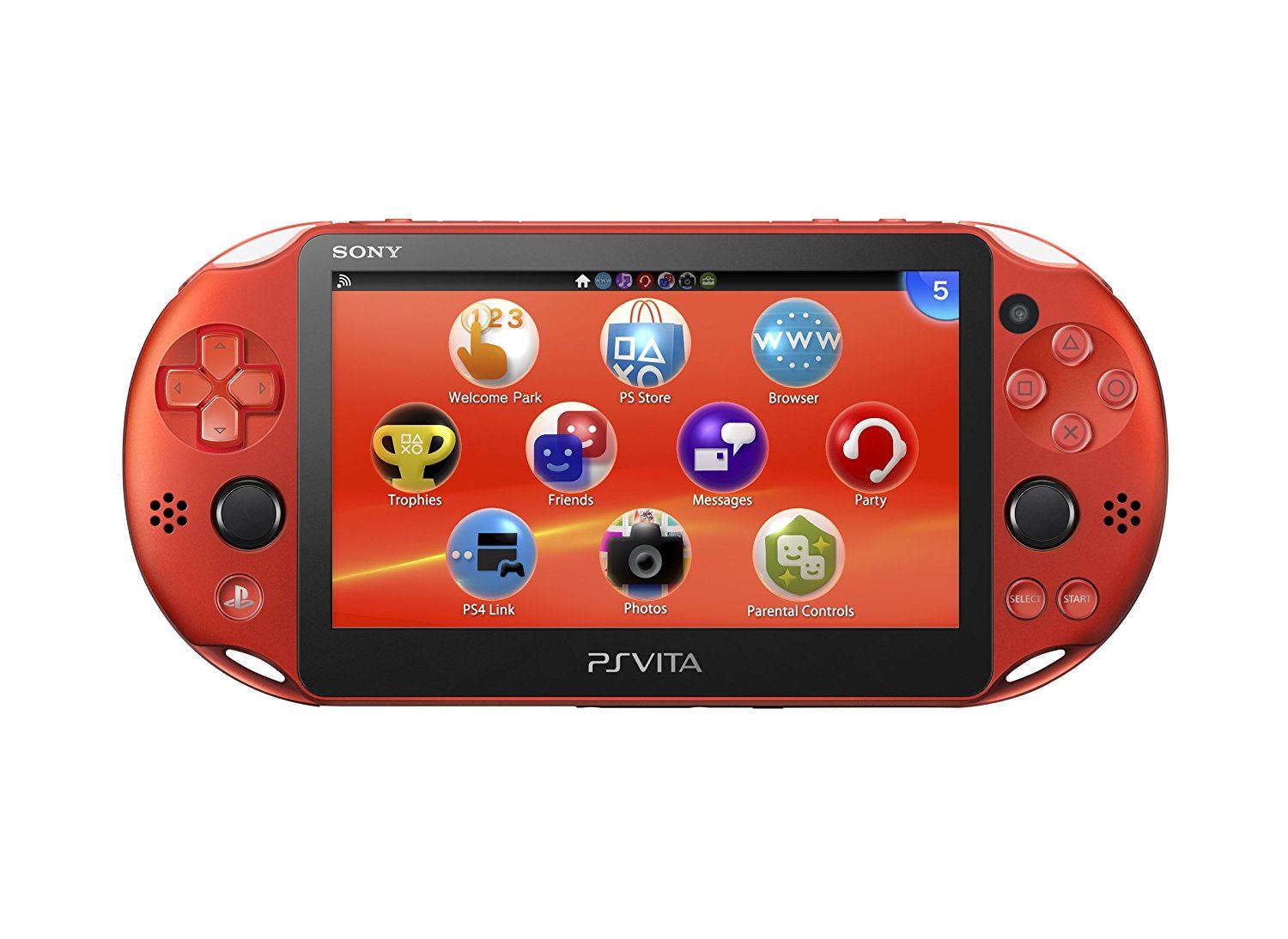 PS Vita PlayStation Vita New Slim Model - PCH-2000 (Metallic Red) (Japan)