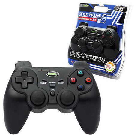 KMD Shockwave Wireless Controller for PlayStation 2 (Black) (US)