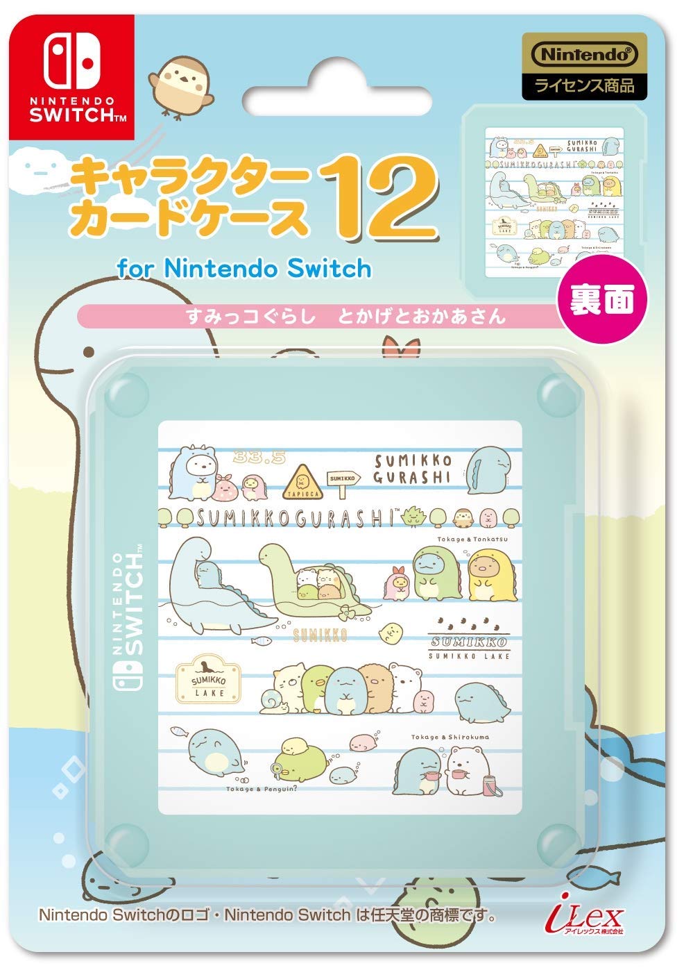 Sumikko Gurashi Card Case 12 for Nintendo Switch (Lizard and Mom) (Japan)