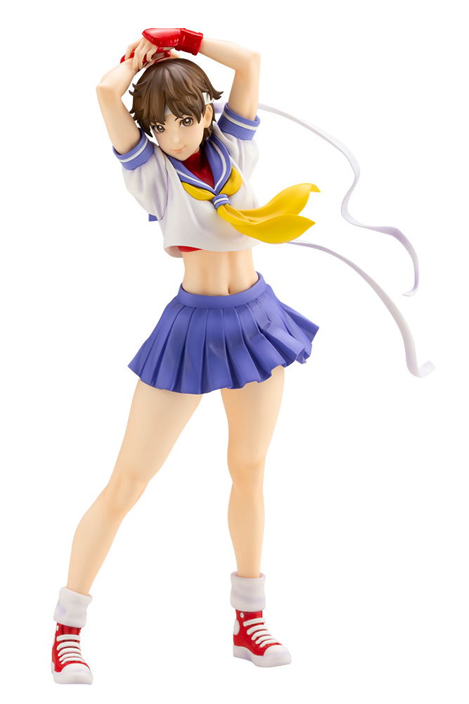 Street Fighter Bishoujo 1/7 Scale Pre-Painted PVC Figure: Sakura -Round 2- (Japan)