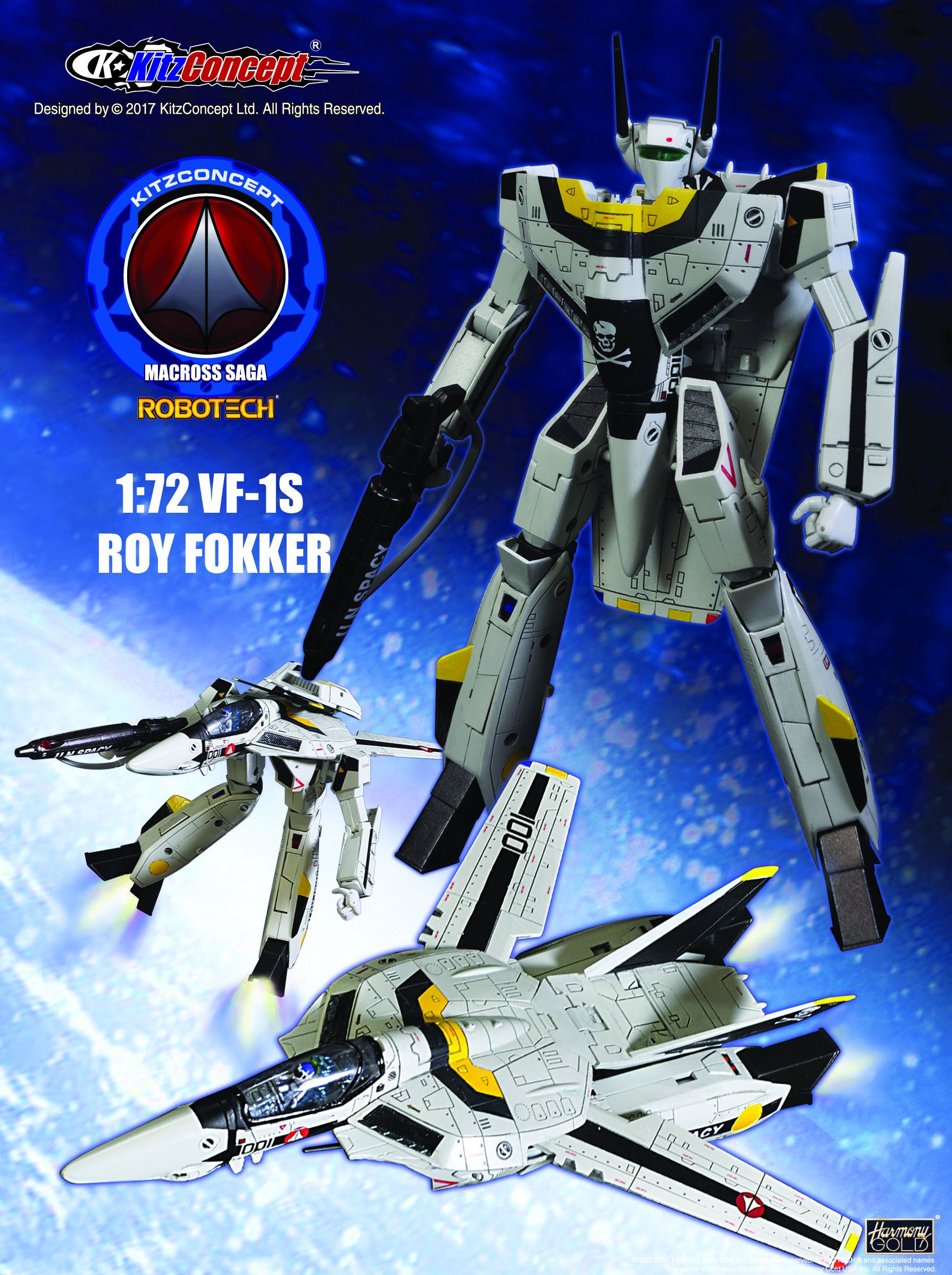 ROBOTECH 1/72 SCALE ACTION FIGURE: VF-1S ROY FOKKER by KitzConcept