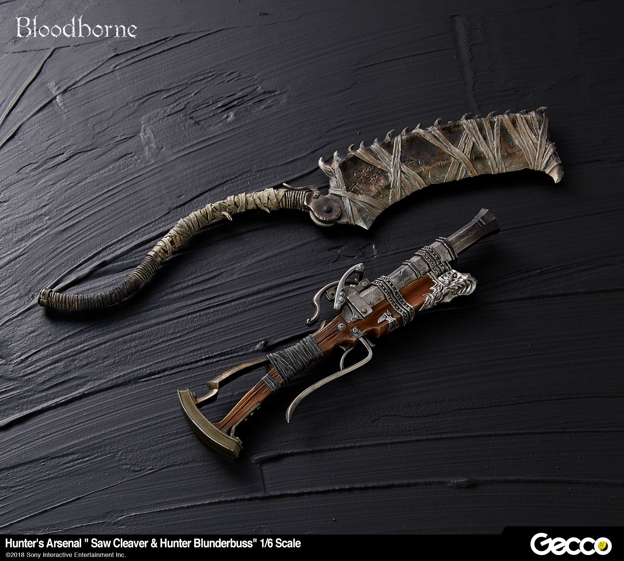 BLOODBORNE 1/6 SCALE WEAPON: HUNTER'S ARSENAL SAW CLEAVER & HUNTER BLUNDERBUSS Gecco