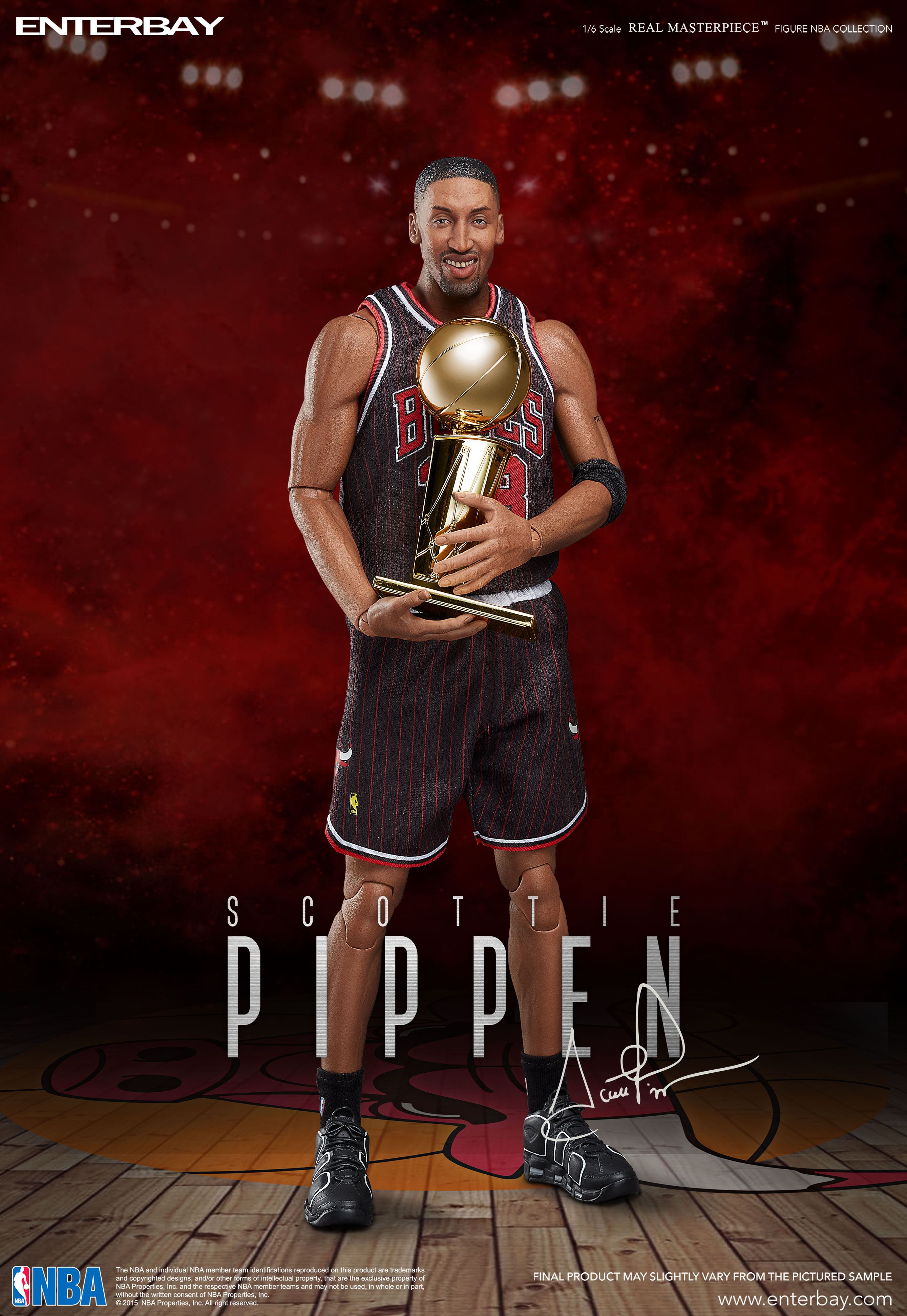 REAL MASTERPIECE NBA COLLECTION 1/6 SCALE PRE-PAINTED FIGURE: SCOTTIE PIPPEN (RE-RUN) Enterbay