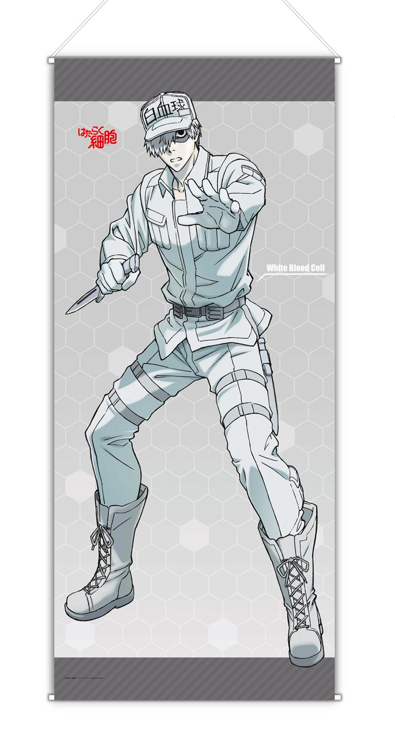 CELLS AT WORK! BIG WALL SCROLL: WHITE BLOOD CELL Chara-Ani