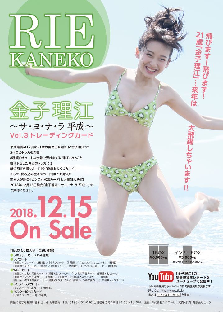 RIE KANEKO -GOODBYE HEISEI- VOL. 3 TRADING CARD Hits
