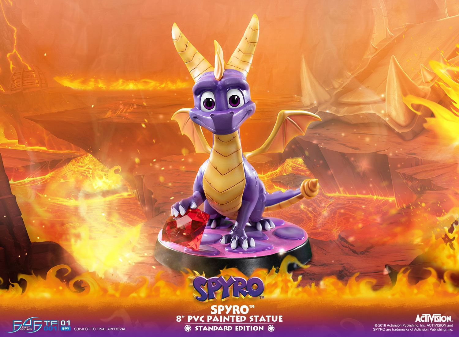 SPYRO THE DRAGON PVC PAINTED STATUE [STANDARD EDITION] First4Figures