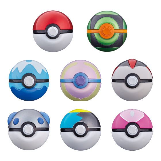 POCKET MONSTERS BALL COLLECTION REVIVAL (SET OF 8 PIECES) Tamashii (Bandai Toys)