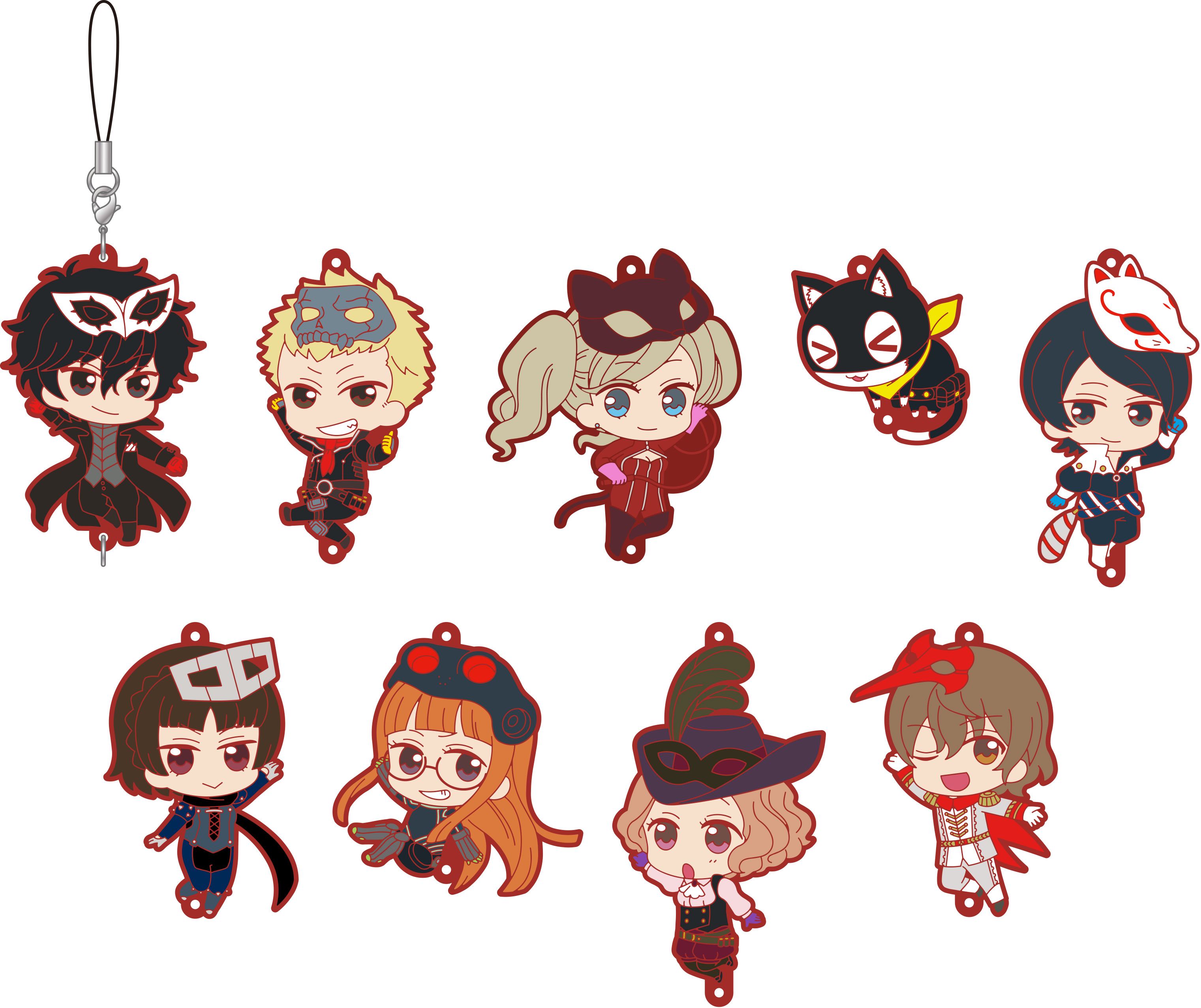 PERSONA5 THE ANIMATION RUBBER STRAP COLLECTION (SET OF 9 PIECES) Movic