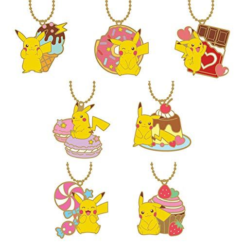 POKEMON STAINED GLASS BALL CHAIN PIKACHU & SWEETS (SET OF 8 PIECES) SK Japan