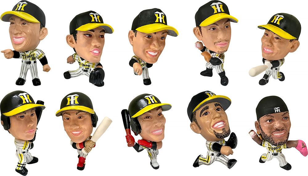 16D TRADING FIGURE COLLECTION: HANSHIN TIGERS 2019 (SET OF 10 PIECES) 16 directions