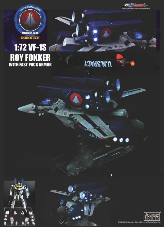 ROBOTECH 1/72 SCALE: VF-1S ROY FOKKER FAST PACK ARMOR (RE-RUN) KitzConcept