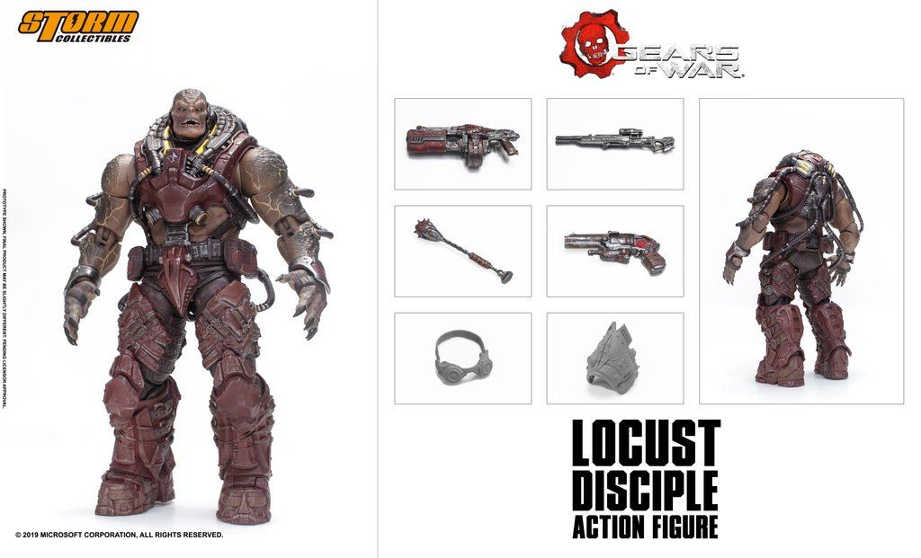 GEARS OF WAR 1/12 SCALE PRE-PAINTED ACTION FIGURE: LOCUST DRONES Storm Collectibles