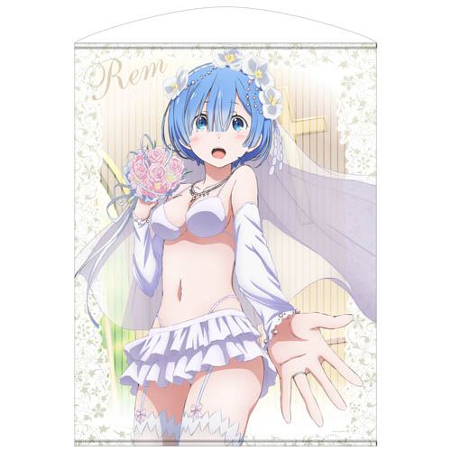 RE:ZERO -STARTING LIFE IN ANOTHER WORLD- 100CM WALL SCROLL: WEDDING REM Cospa