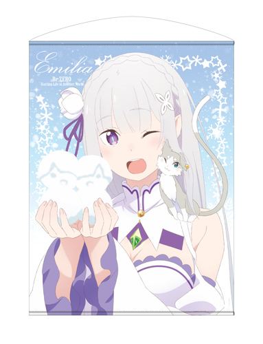 RE:ZERO -STARTING LIFE IN ANOTHER WORLD- 100CM WALL SCROLL VER.2.0: EMILIA Cospa