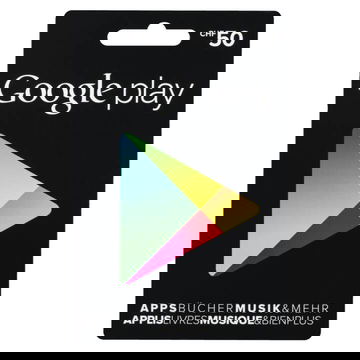 Google Play CHF 50 Gift Card Switzerland Account digital