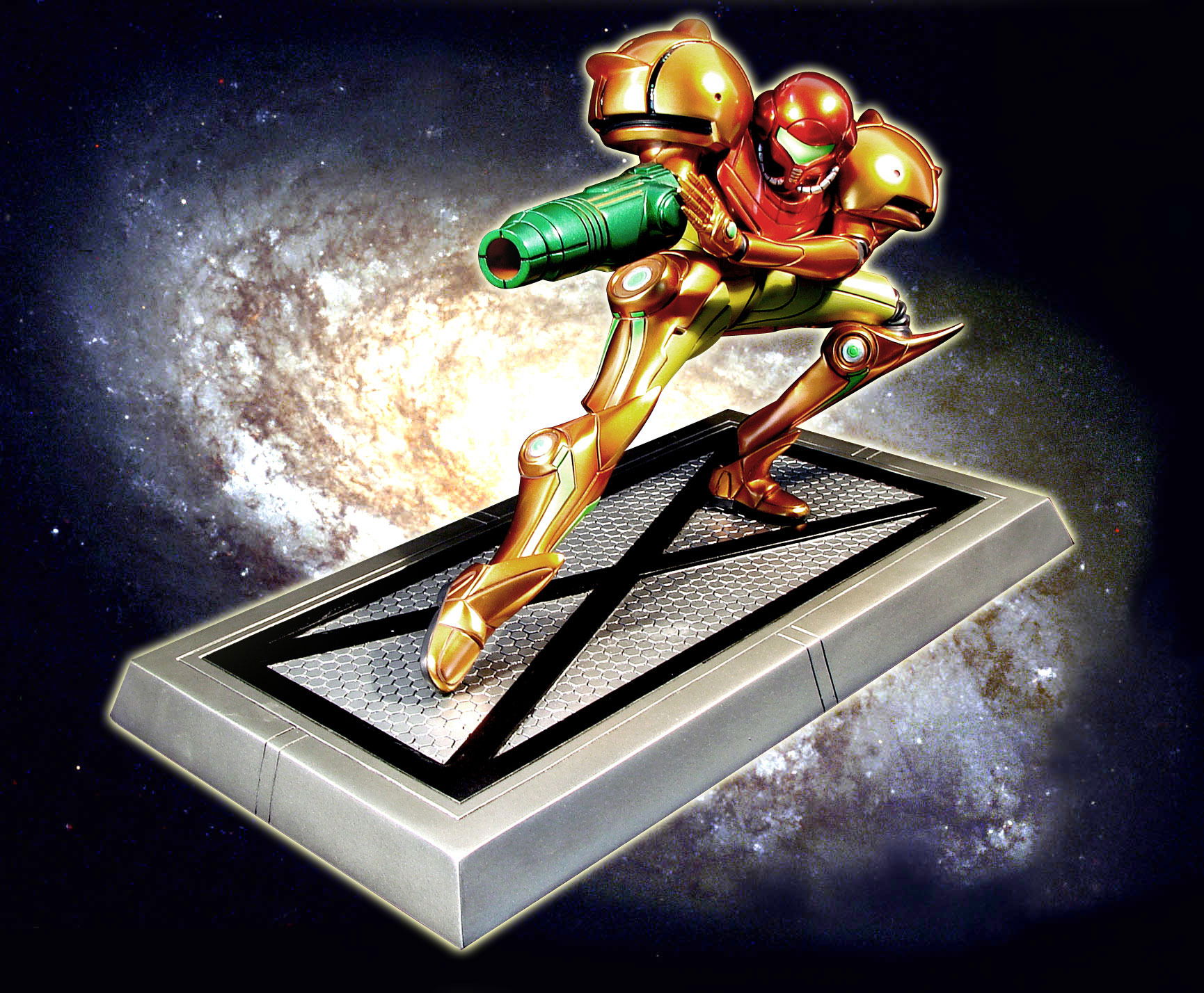 samus varia suit statue