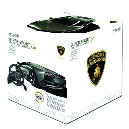 Lamborghini Super Sport Steering Racing Wheel 'EVO' (Black)