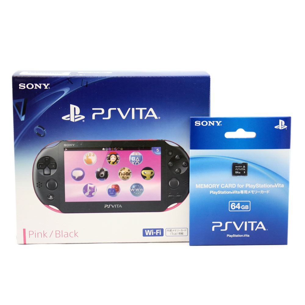 PS Vita PlayStation Vita New Slim Model - PCH-2000 (Pink Black) [with