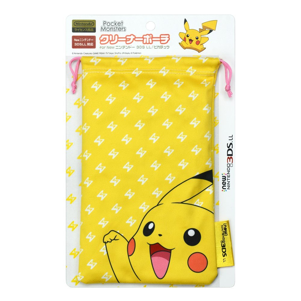 Pokemon Cleaner Pouch For New 3ds Ll Pikachu