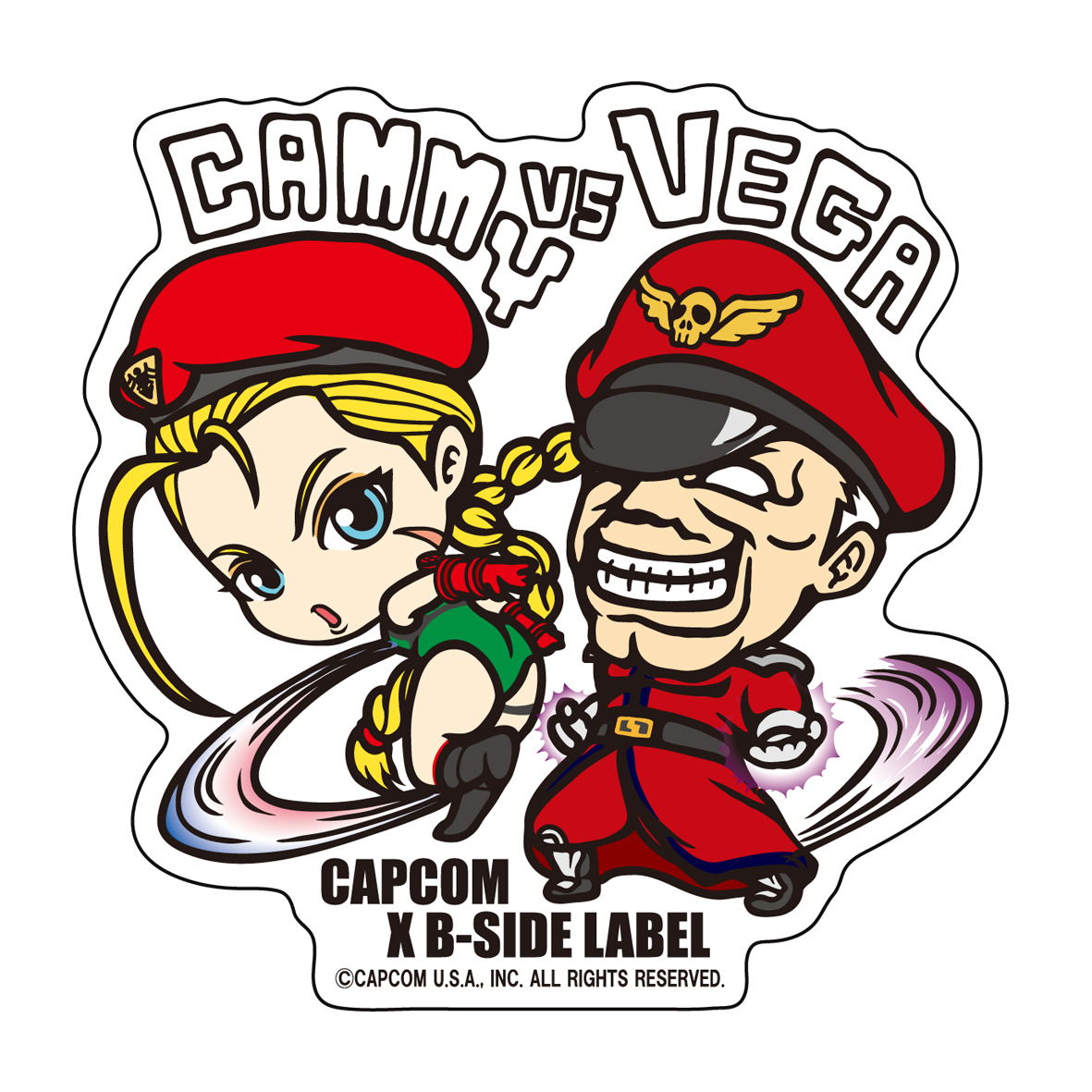 Capcom X B-Side Label Sticker L Street Fighter: Cammy Vega