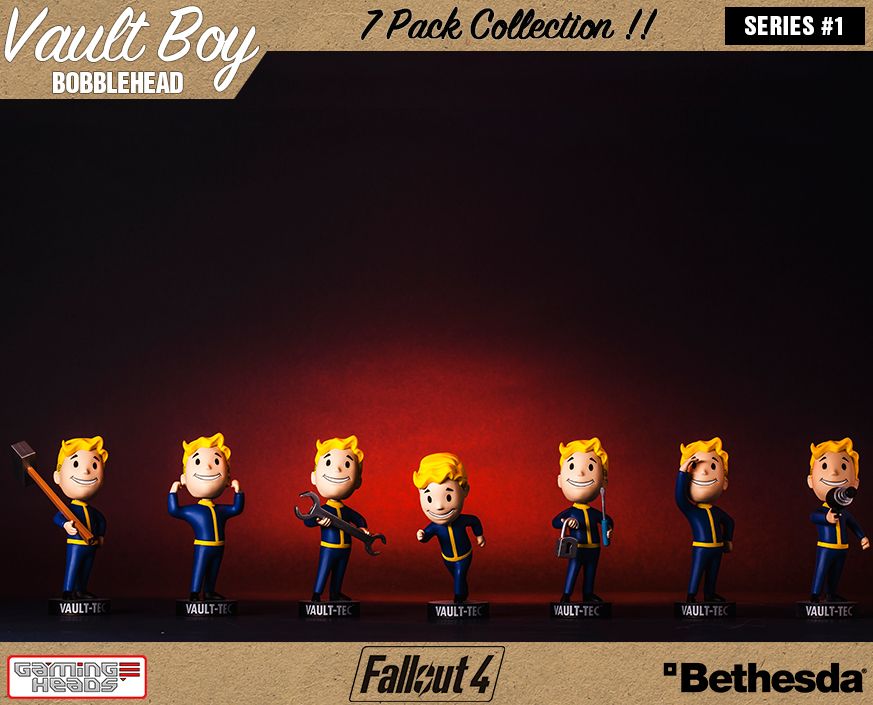 Gaming Heads Fallout Vault Boy Bobblehead Assorted - vault boy in a bag roblox