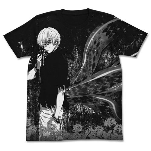 Tokyo Ghoul Ken Kaneki All Print T Shirt Black Xl Size