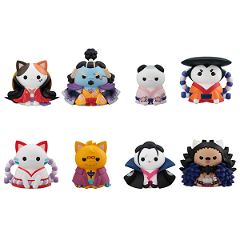 Mega Cat Project One Piece Nyan Piece Nya-n! Luffy and Wano Country Ver. de Gozaru (Set of 8 Pieces) Mega House 