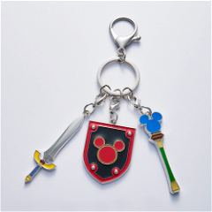 Kingdom Hearts - Dream Sword, Dream Rod, Dream Shield Metal Keychain Square Enix 