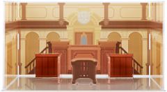 Ace Attorney Acrylic Diorama Background Courtroom Good Smile 