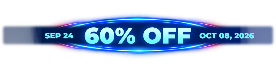 Sep 24 — 60% OFF — Oct 08, 2026